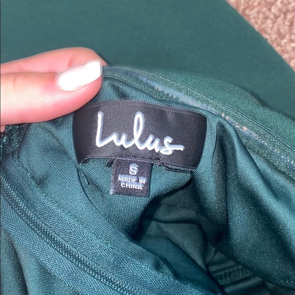 Lulus emerald green strapless dress - Picture 3 of 4